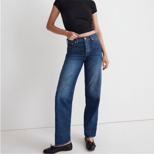 Madewell The Low Slung Straight Leg Button Fly Jeans Size 27